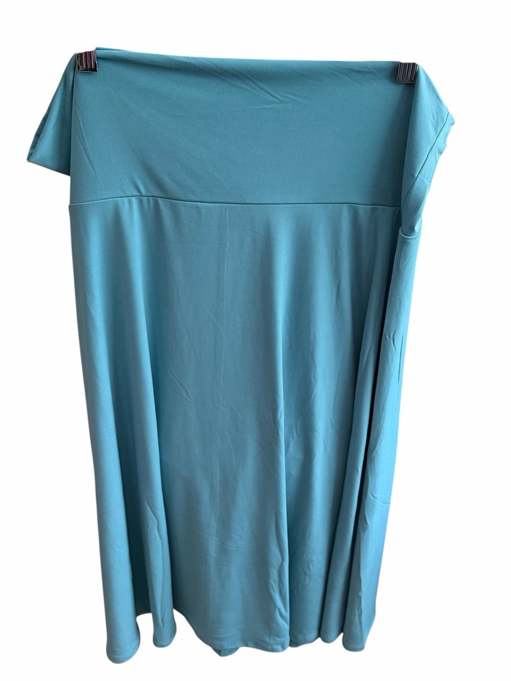 Zenana Boho Blue Circle Midi Stretch Skirt Women's Plus Size 3X